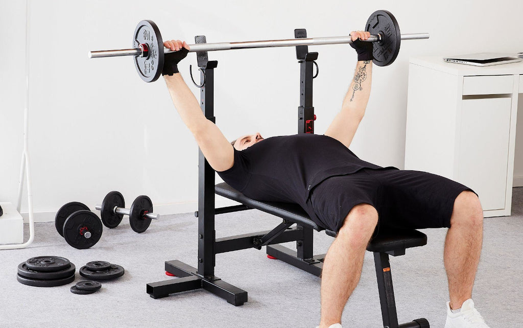 Decathlon bench press rack sales
