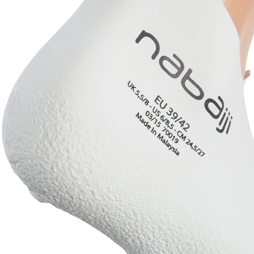 A photo of the Adult Latex Swimming Socks in use