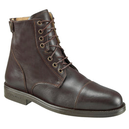 Paddock Adult Lace-Up Horse Riding Black Jodhpur Boots, Image of