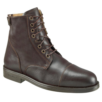 Paddock Adult Lace-Up Horse Riding Black Jodhpur Boots, Image of