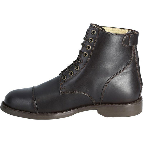 A photo of the Paddock Adult Lace-Up Horse Riding Black Jodhpur Boots in use