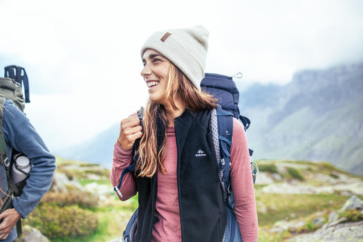 Women's Hiking Fleece Gilet - MH120, black Image 2 of 5