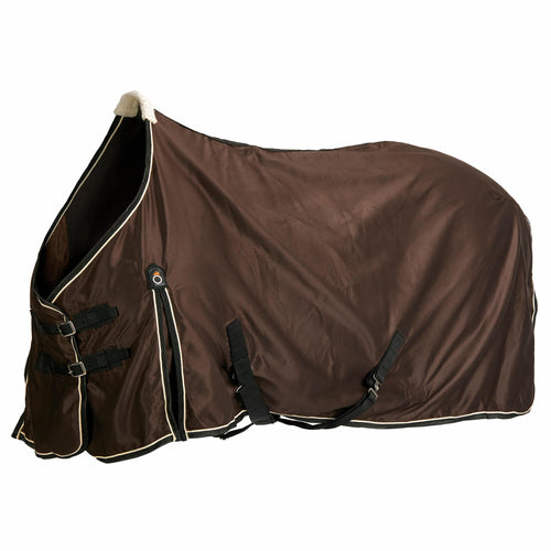 A photo of the Horse Riding Stable Rug for Horse and Pony Stable Light - Brown in use