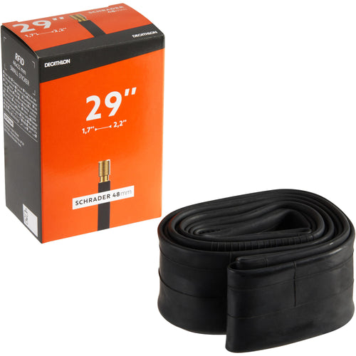 A photo of the Btwin 29" x 1.7-2.2" 48mm Schrader Valve Inner Tube in use