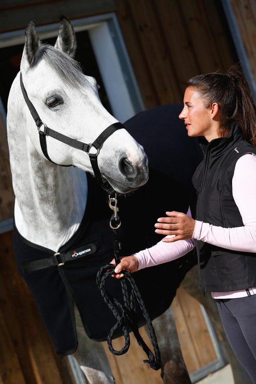 Fouganza 200 Horse Riding Horse Pony Stable Rug Polar, black Image 3 of 5