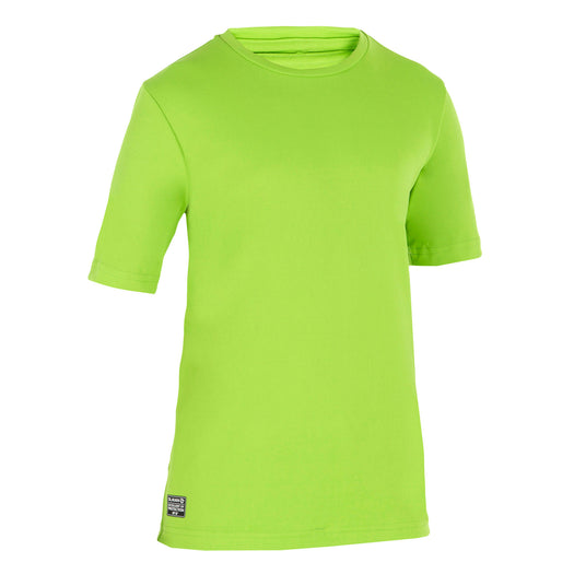 Short Sleeved UV Rash Guard Surfing T-Shirt Kids', apple green Image 5 of 5