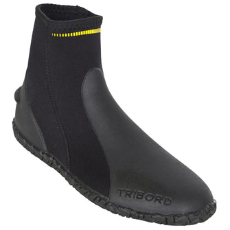 Diving booties 3 mm neoprene black, Image of
