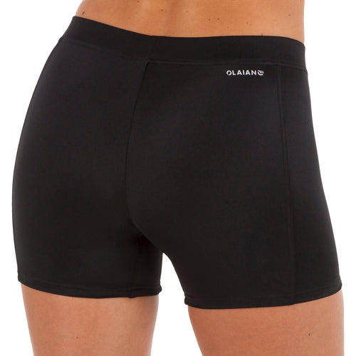 A photo of the REVA WOMEN'S SURF SHORTS - BLACK in use