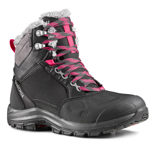 Women's Warm and Waterproof Hiking Boots - SH500 mountain MID, black Image 4 of 4