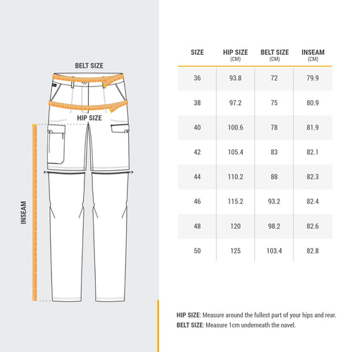 A photo of the Forclaz Women's Travel 100 Zip-Off Hiking Pants in use