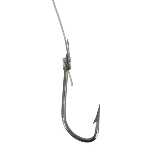 A photo of the SN Hook rigged nickel fishing hooks in use