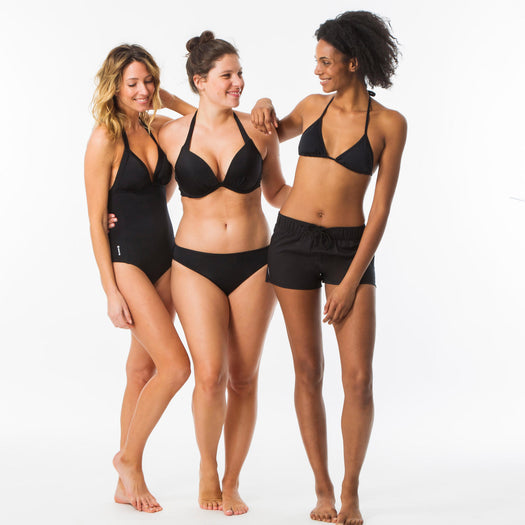 Elena Women's Push-Up Swimsuit Top with Fixed Padded Cups - Black, black Image 4 of 5