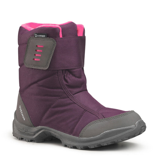 Kids' warm waterproof snow hiking boots SH100 - Velcro Size 7 - 5.5, damson Image 10 of 10