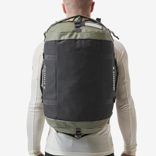 A photo of the Simond 500 Extend 40-60 L Duffel Bag in use