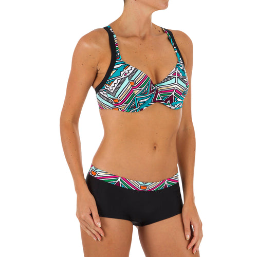 A photo of the Olaian Eden Underwired Swimsuit Top Minimizer Women's in use