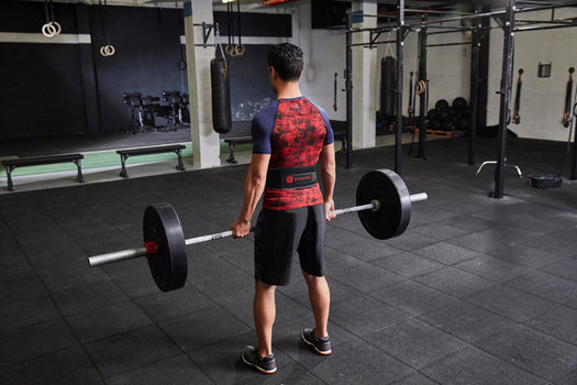 Domyos Polyester Weight Training Lumbar Belt, black Image 4 of 5