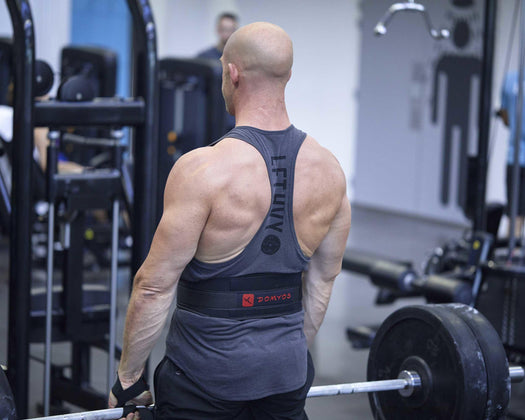 Domyos Polyester Weight Training Lumbar Belt, black Image 3 of 5