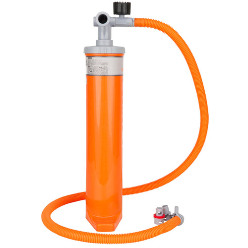 A photo of the Itiwit Kayak & Camping Double Action Hand Pump w Gauge Max 8PSI in use