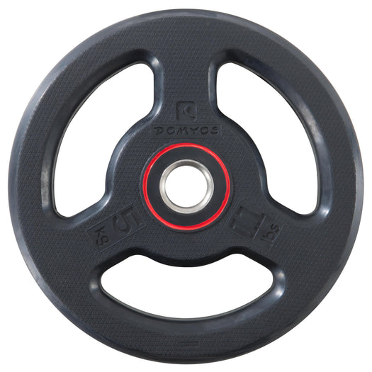 Rubber Weight Plate with Handles 2.75lbs - 44lbs, black Image 5 of 5