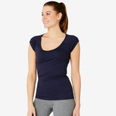 Nyamba 500 Pilates and Gentle Gym Slim-Fit T-Shirt Women's, Image of