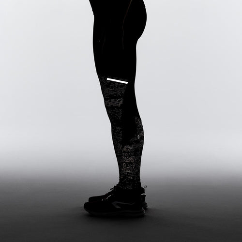 A photo of the Run Warm+ Women's Running Tights in use