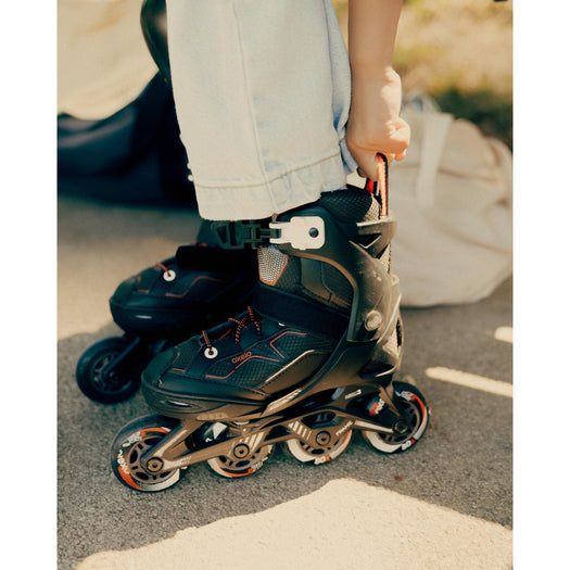 Oxelo Fit 3 Inline Fitness Skates Kids' 6 to 12 years, dark blue Image 7 of 10