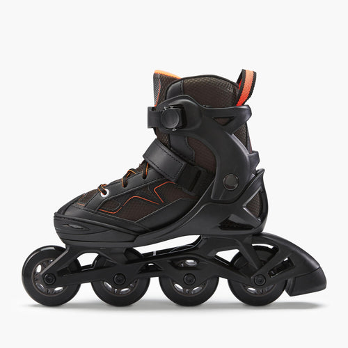 A photo of the Oxelo Fit 3 Inline Fitness Skates Kids' 6 to 12 years in use