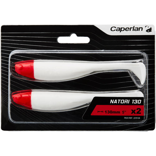 A photo of the Lure Fishing Soft Lure Natori Red Head 5" 2-Pack in use