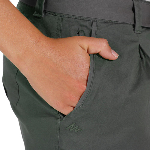 A photo of the Quechua NH500 Fresh Hiking Shorts Women's in use