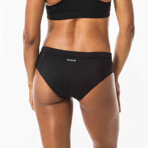 A photo of the Olaian Vali Surf Briefs with Drawstring Women's in use