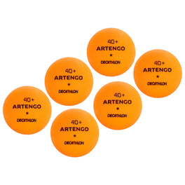 TTB 100 1* 40+ Table Tennis Balls 6-Pack - White, Image of