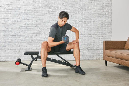Domyos 900 Reinforced Flat and Incline Weight Bench, black Image 5 of 5