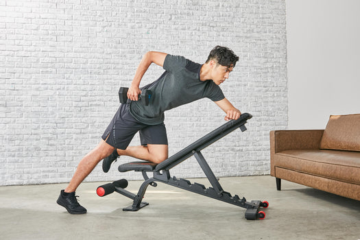 Domyos 900 Reinforced Flat and Incline Weight Bench, black Image 1 of 5