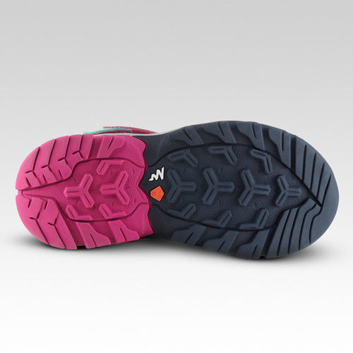 A photo of the Crossrock Rip-Tab Hiking Shoes Girls' in use