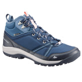 Women's waterproof walking boots - NH150 mid - Khaki, Image of