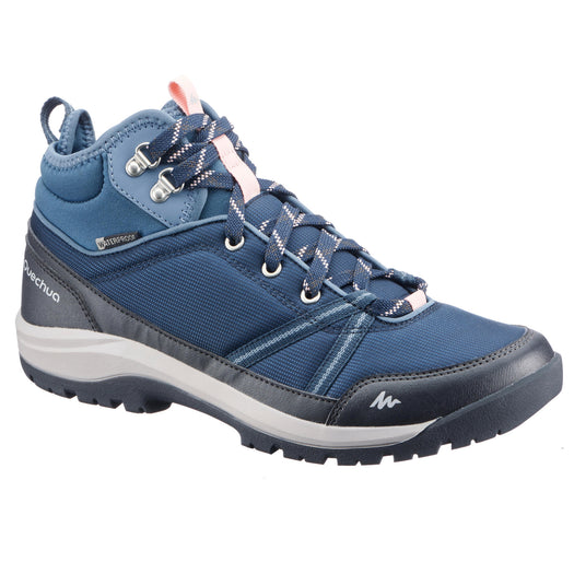 Women's waterproof walking boots - NH150 mid - Khaki, khaki gray Image 4 of 4
