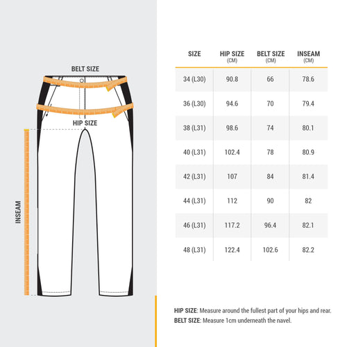 A photo of the Quechua MH100 Hiking Pants Women's in use