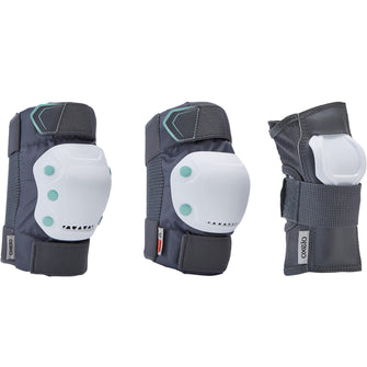 Oxelo FIT500 Protective Gear Set w Knee Elbow Pads & Wrist Guard Adul, Image of