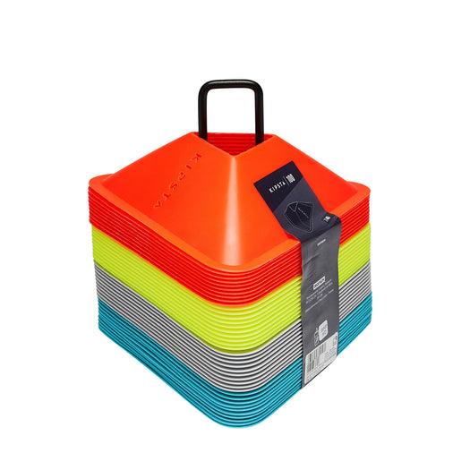 Kipsta Essential Flat Markers 40-Pack, fluoresent orange Image 2 of 2