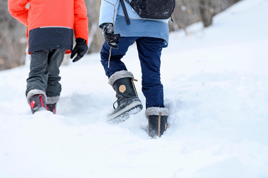 SH500 X-Warm Waterproof Leather Snow Boots Kids', carbon gray Image 5 of 5