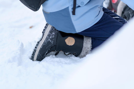 SH500 X-Warm Waterproof Leather Snow Boots Kids', carbon gray Image 4 of 5