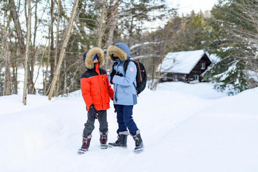 SH500 X-Warm Waterproof Leather Snow Boots Kids', carbon gray Image 3 of 5