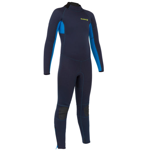Kids' full wetsuit 100 2 2 - Navy, navy blue Image 3 of 3