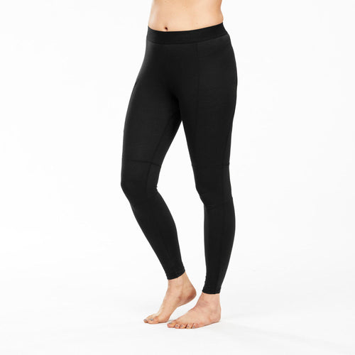 A photo of the Forclaz Women's MT500 Merino Wool Leggings in use