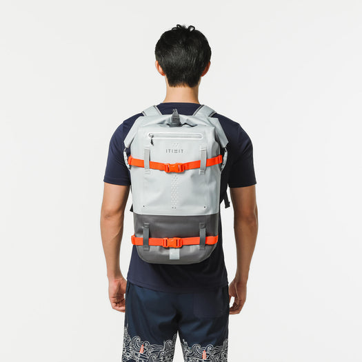Itiwit IPX6 Waterproof Backpack Roll Top Dry Bag 30L, pearl gray Image 5 of 5