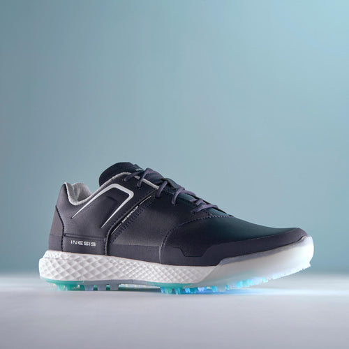 A photo of the Inesis Waterproof Grip Golf Shoes Women's in use