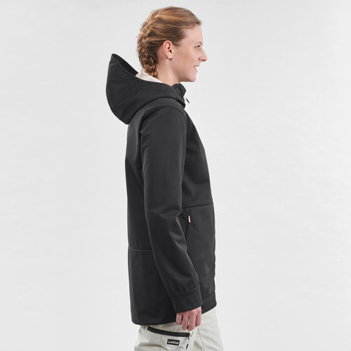 A photo of the Snowboard and Ski Hoodie Women's in use