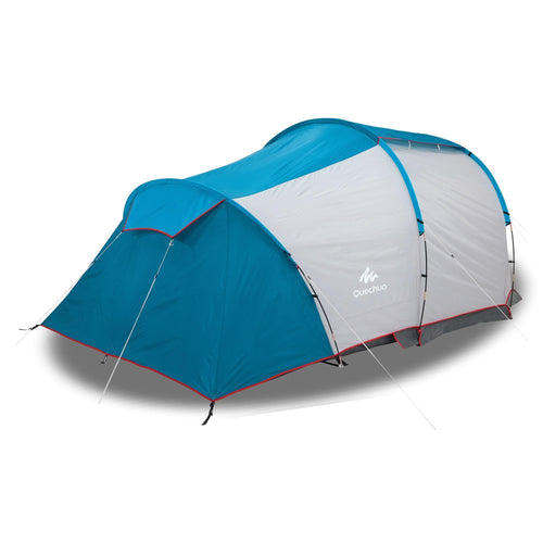 A photo of the Quechua Arpenaz Waterproof Family Camping Tent 4 Person in use