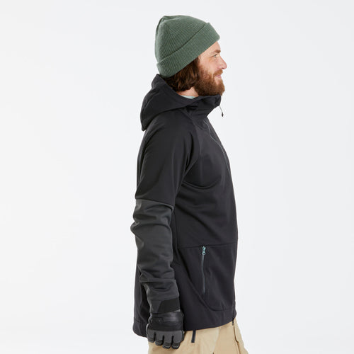 A photo of the Men's Snowboard and Ski Hoodie SNB HDY - Black in use