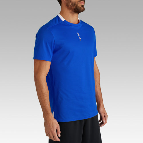 A photo of the Adult Football Shirt Essential - Blue in use